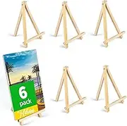 6PCS Wood Easels - 9.4" X 7" Tabletop Easels - Easel Stand for Painting Canvases, Arts and Crafts, Tripods, Kids Student Party Painting Easels, Portable Canvas Photo Picture Sign Holders