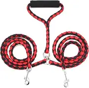 FONDOTIN No Handle Dual Dog Lead Handle Leash for Small/Medium Dogs Strong Comfortable for Long Walks Random Color