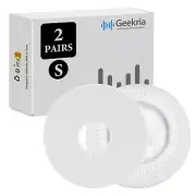 Geekria 2 Pairs Washable Headphone Covers (Size S / White)