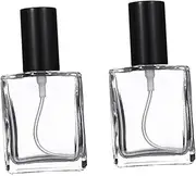 PLAFOPE 15ml Square Spray Bottles Empty Perfume Bottles Alloy Pump Refillable Reusable Compact Portable for Travel