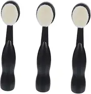 Healeved 3pcs Self Standing Face Washing Brush Soft Cleansing Facial Brush with Handle for Deep Cleaning Exfoliating and Pore Unclogging Portable Skin Care Tool