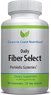 Daily Fiber Select Prebiotic Fiber Gummies Supplement, Natural Berry Flavor, 60 Count
