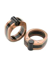 [Cudworth] Stainless Steel/Ion Plated Ring in Rose Gold/Black