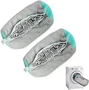 Aorvp Shoe Washing Bag for Washing Machine, Shoe Laundry Bag for Washer And Dryer,Sneaker Shoe Cleaner Kit,Reusable Shoe Cleaning Bag for All Shoe Types and Sizes(2Pcs)