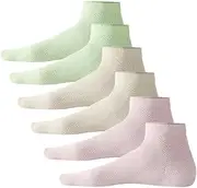 [Dress Cici] Cotton Low Cut Socks for Women, Lightweight Short Ankle Socks (3 Pairs)