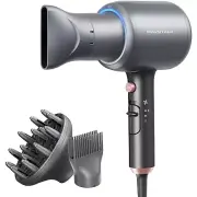 Wavytalk 1875W Ionic Blow Dryer with Diffuser for All Hair Types - Grey