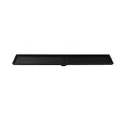 Radiant Tile Insert Linear Shower Grate - 100mm width - Matte Black - 800mm (74mm Outlet)