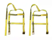 Car Basket Tire Straps Demco Style with Heavy Duty Flat Hooks Wheel Net 1 Pair