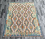 Afghan Handknotted Wool Rug, Nomads Floor Covering 205 CM x 169 CM.( KSM #691)