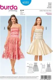Burda Sewing Pattern 6535 Dress Sleeveless Size 6-18