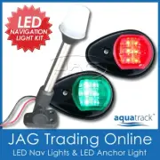 12V LED BLACK NAVIGATION & ANCHOR LIGHT KIT - Marine/Boat Port/Starboard/Stern