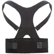 DANSKIN BLACK Adjustable Posture Corrector Provides Back Support SIZE LARGE
