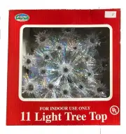Vintage Christmas Tree Top Star 11 Multi Color Mini Lights