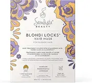 Seoulista Beauty Blondi Locks Hair Mask - HELP RESTORE LUMINOSITY AND SHINE TO BLONDE HAIR | Designed to deeply hydrate, strengthen and deliver a shimmering sheen to blonde hair, Beige