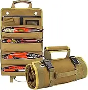 Roll Up Tool Bag, Oxford Heavy Duty Tool Roll Organizers With Detachable Pouches for Mechanic or Electrician