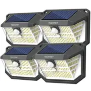 231 LED Solar Lights for Outside Waterproof, 4 Pack 300° Security Wall Lights...