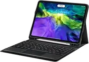 IPad Keyboard Case with Touch Pad,Empty room Wireless Keyboard and Touch Pad with 10.2/10.5 Inch IPad Case,for 2021 9th/2020 8th/2019 7th Gen/Air3,Build-in Pencil Holder Case, Black