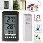 Wireless LCD Digital Thermometer Clock Indoor/Outdoor Temperature Meter Gauge