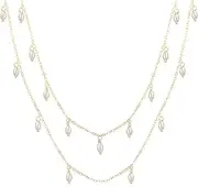[ZNBOH] Pearl Necklaces for Women 14k Gold Plated Dainty Choker Layered Pearls Pendant Necklace for Girls Cute Simple Faux Pearl Necklace Trendy Thin Small Drop Chain Wedding Prom Bridal Jewelry Gift