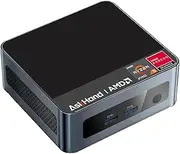 AskHand Mini PC AMD Ryzen 5 5600H 6 Core 12 Threads (4.2GHz) Win11pro /WiFi 6 /BT-5.2/Type-c and 2*HDMI 4K@60Hz 3 Screens Output,32GB USB Flash Drive Home/Office/Game PC Dual Channel RAM 32GB SSD 1TB