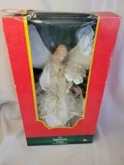 Kurt Adler 14-Inch Fiber Optic Ivory and Gold Animated Angel Treetop NIB