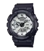 Casio G-Shock GA-110 Series Analog-Digital White Dial Black Watch GA110WD-1A