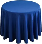 FANIVIN Polyester Tablecloths Tablecovers Round Table Cloth Home Hotel Restaurant Wedding Party Multicolour Table Covers Blue A Round 180CM