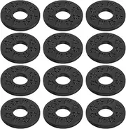 12 Pcs Guitar Strap Locks, Silicone Guitar Strap Holder, Sturdy Strap Blocks Guitar Protector Black