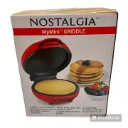 Nostalgia My Mini Griddle 5” Non Stick Surface Burgers Pancakes Eggs Cookies New