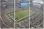 AT&T Stadium Wall Art for Living Room Dallas Sport Stadium Paintings on Canvas Cowboys Soccer Team Pictures Modern Artwork Home Decor Giclee Wooden Framed Stretched Ready to Hang, 60" Wx40 H