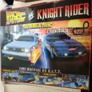 BACK To The Future Vs. Knight Rider Slot Car Racing Track Set (NICE!!!)