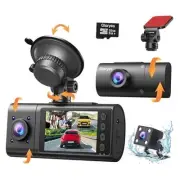 Vital Dash Cam, 3 Channel Dash Cam Front and Rear Inside, Interior Car Camera,