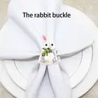 6pcs Napkin Ring Lustrous Create Atmosphere Easter Bunny Napkin Holder Table