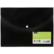 J.Burrows A4 Recycled Document Wallet 6 Pockets Black