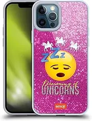 Head Case Designs Officially Licensed emojiｮ Dreaming of Unicorns Trendy Soft Gel Case Compatible with Apple iPhone 12 Pro Max
