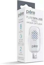 New Pure Enrichment PureSpa USB Personal Travel Aroma Diffuser - Portable Travel