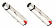 (2) NEW Procraft PC-TE012 1/4" 6.35mm Female Locking to Female XLR Connector
