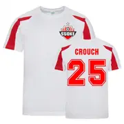 UKSoccerShop Peter Crouch Stoke Sports Training Jersey (White) White-Red Medium (38-40 inch)