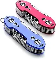 COMEBO 2 PCS Pack Stainless Steel Swiss Style Army Pocket Knife Multitools 12-in-1 Multi Function with Opener Screwdrivers Saw Scissors
