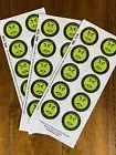 Mr. Yuk Stickers 30 Stickers (3 Sheets) Poison Prevent Yuck Retro! 80’s 90’s!