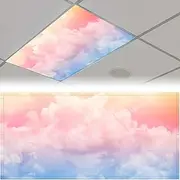 Fluorescent Light Covers for Classroom- 2Pcak Magnetic Ceiling Light Cover Shade Panel Light Filters, Relieve Visual Fatigue And Headaches,2ftx 4ft