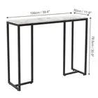 Heavy Duty Marble Entryway Table Narrow Bar Table Console Table Open Storage Rac