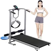 Treadmill Folding Four in Multifunctional Mechanical Folding Mini Treadmill Silent Walking Treadmill Home Treadmill Fitness Weight-Loss Exercise Equipment