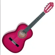 Valencia VC101PKS 1/4 Size Nylon String Classical Guitar - Pink Sunburst