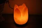 Himalayan Pink Salt Lotus Flower Shape Lamp, Dimmer Switch, Night Light, 8"