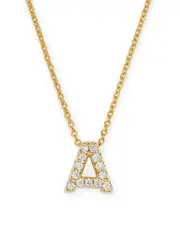 Roberto Coin 18K Yellow Gold and Diamond Initial Love Letter Pendant Necklace, 16