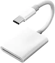 Blelsa Type-C to Sd Card Camera Reader Adapter Sd Card Reader for Type-C Devices, White White