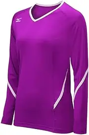 [Mizuno] Women's Techno Generation Long Sleeve Jersey, Purple/White