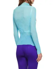 Right-collar T-shirt 2 sky-blue