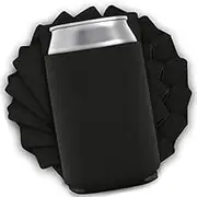 8Pcs Blank Beer Can Cooler Sleeves,Black Bulk Can Sleeve,Plain Soft Sleeves,Reusable Foam Collapsible Insulated Can Sleeves,Blank Can Coolers for Soda Beer Wedding Party Favors and Gifts Supplies.